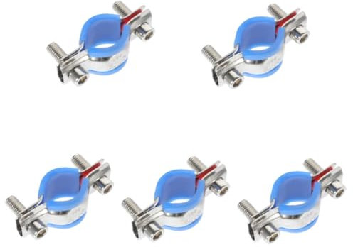 DIYEAH 5pcs Stainless Steel Pole Clamp Pad Wall Mount Bracket for DIY Projects