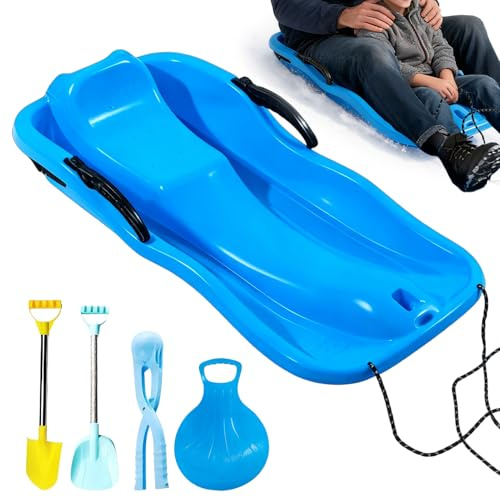 Genérico Schlitten für Kinder, robuster Schneeschlitten, für Park, Berge, Eisgras, für Männer, Frauen, Mädchen und Jugendliche
