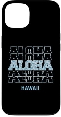 Hülle für iPhone 13 Aloha Hawaii in Stacked Text