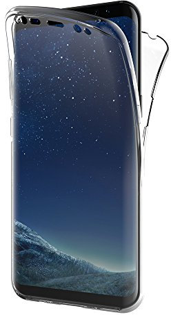 AICEK Samsung Galaxy S8 Hülle, 360° Full Body Transparent Silikon Schutzhülle für Samsung S8 Case Crystal Clear Durchsichtige TPU Bumper Galaxy S8 Handyhülle (5,8 Zoll)