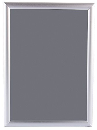 Yosoo Schnapp-Bilderrahmen, DIN A3, DIN A4, mit Kunststoffrückwand, Silberfarben, mit 25 mm breit, eloxiert, Pack of 5, A3