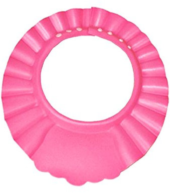 (Modell 1 Rose) Duschhaube - Bad - Augenschutz - Ohren - Kinder - Weich - Einstellbar - Komfortabel - Bunt - Geschenkidee