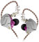 Yinyoo KZ ZSN Pro Headphones 1BA 1DD Over Ear Earbuds Wired Earphones Hybrid Balanced Armature Driver Dynamic Drivers & 3.5mm Audio Plug Detachable Cable(Purple no mic)