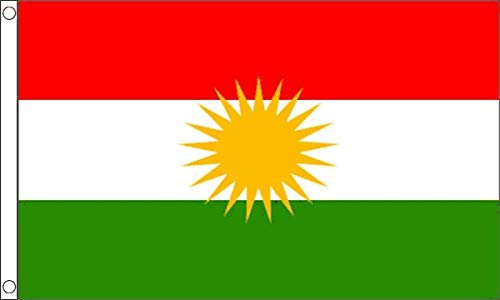 Kurdistan Flag 5 x 3 FT - 100% Polyester With Eyelets FlagSuperstore©
