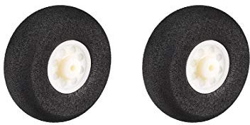sourcing map RC Airplane Wheels - 2PCS RC Airplane Aircraft Sponge Wheels 1.5 Inch x 0.08 Inch