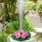 Wankd Solar Lotus Springbrunnen Pumpe, Solar Springbrunnen Solarteichpumpen Set Wasserspiel Solar Teichdeko Schwimmend, für Vogel Bad,Teich, Aquarium, Garten (Pink)