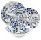 Excelsa Zen Service de vaisselle 18 pièces, céramique, blanc et bleu