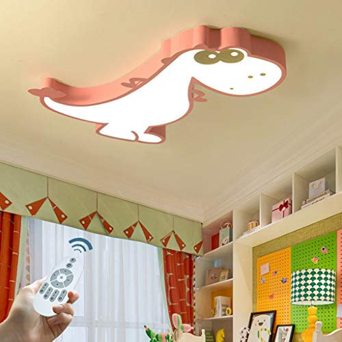 LONCHAN LED Dinosaurier Deckenleuchte Junge Schlafzimmer Deckenlampe Moderne Innendekoration Kronleuchter Kindergarten Leuchten Deckenlicht Kreative Wohnzimmer Schlafzimmer Kinderzimm,60cm/pink…