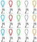 Esteopt aufhänger für handtücher, aufhänge-clips, 15er Pack Aufhänger für Küchen Handtücher, Handtuchhaken Set, handtuch-haken bunt, multifunktions clips metall für bad, kücher, balkon usw