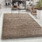 Carpetsale24 Teppich Wohnzimmer Shaggy Einfarbig Design 60 x 110 cm Taupe - Hochflor Teppich Schlafzimmer Luxuriöse Kuschelig und Super Weich Flauschiger Teppich Langflor 50 mm Florhöhe Läufer