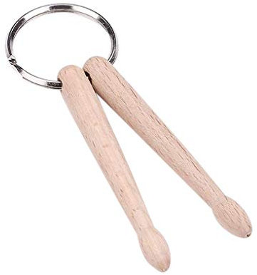 Allinbuy Mini-Trommel-Stöcke Schlüsselanhänger Holz Drum Sticks Percussion Schlüsselanhänger Dekoration Keyrings
