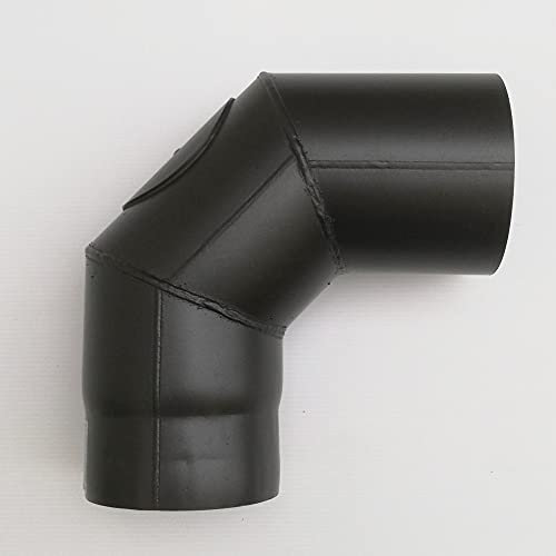 Aflex raccordo per stufa a legna - camino curva a 90° MF con ispezione (200mm)