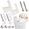Kit di fissaggio per vaschette WC a forma di L, bulloni di fissaggio per bidet per WC, riparazione bagno, staffa e viti per pavimento e bagno