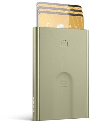 ÖGON -DESIGNS- Porte-Cartes Automatique en Aluminium, Protection RFID, Portefeuille Original, Fin et Minimaliste pour Homme et Femme, capacité 1 à 6 Cartes, modèle Slider