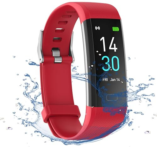 Septoui Smart Band Fitness Orologio Contapassi Frequenza Cardiaca, SpO2, Pressione Sanguigna, Sonno Calorie Activity Tracker Impermeabile IP68, 16 modalità Sportive Smartwatch Donna Uomo Bambini