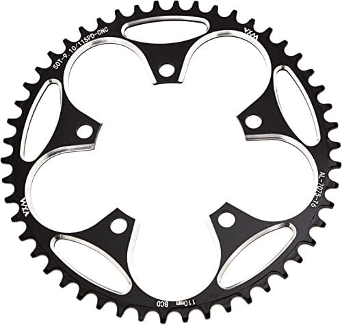 YBEKI 110 BCD Narrow Wide Fahrrad Kettenblatt 36-58T | 7075-T6 Flugzeugaluminium | 5-Achsen CNC (±0.01mm) | Anti-Kettfall-Design | HV800 Hartanodisierung | Für 8-12 Gang Rennrad