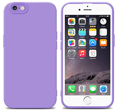Cadorabo Hülle kompatibel mit Apple iPhone 6 / 6S Schutzhülle TPU Silikon Case Liquid Design mit Kameraschutz Slim Kratzfest Weiche Gummi mit Rundumschutz Case Hülle für iPhone 6 / 6S in Lila