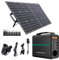 SWAREY Estación de Energía Portátil con Panel Solar de 100W, Batería LiFePO4 de 166Wh, Salidas de CA de 150W (Pico de 300W), Generador Solar Portátil para Camping Viajes Exterior RV Inicio