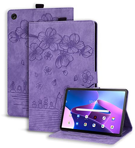 Succtopy Funda Lenovo Tab M10 (3rd Gen) 10,1 Pulgadas 2022,Ultra Slim PU Protectora Tableta Cover,Carcasa con Función de Soporte para Lenovo Tab M10 3rd Gen 10.1 2022 TB-328FU/TB-328XU,Violeta