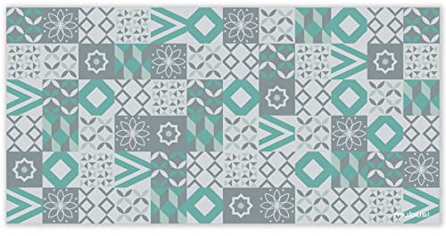 mubusi Tapis Vinyle Cuisine Salon - Différentes Tailles - (Neo Rose 40x80 cm)