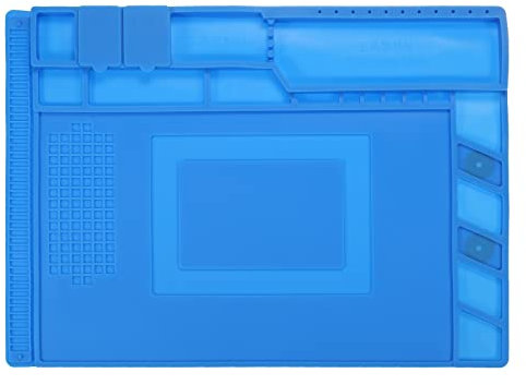 sourcing map Large 36x26cm ESD Silicone Soldering Mat Magnetic Heat Insulation 932°F Anti Static Electronic Repair Work Mat for Solder Iron Station Workbench