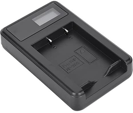 Cargador con Pantalla de Carga LCD,Cargador de Batería para Cámara, Cargador Individual con Pantalla LCD, Circuito de Seguridad, Protección contra Sobrecarga,Cargador Universal para Cámara Digital