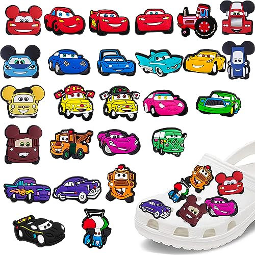 JAHEMU Auto Schuh Charms Verschiedene Form Schuhe Charms Cartoon Schuh Dekoration DIY Schuhzubehör für Kinder Party Favors Jungen Mädchen