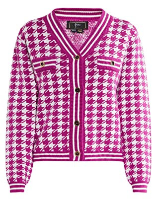 Sookie Maglione Cardigan, Fucsia, XL/XXL Donna