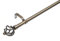 Lister Cartwright 19 mm Extendable Metal Curtain Poles, Antique Brass (Cage Finials, 210-320 cm)