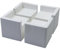 Savagrow Lot de 4 rehausseurs de meubles carrés en forme de L de 5,1 cm de hauteur, pieds de chaise en bois massif, pour canapé, lit, canapé et table, blanc