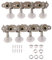 LOCADENCE 1 Pair Mandolin Tuning Keys, 0.8mm Peg Holes Machine Heads Tuning Pegs with Ferrules for 8 String Mandolin for Mandolin String Guitar Banjo