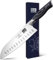 SHAN ZU Santoku Messer Kochmesser Küchemesser 18CM Extra Scharfe Profi Santokumesser aus Hochwertigem Carbon Edelstahl Chefmesser mit Ergonomischer K133 Holzgriff- GENBU-Serie