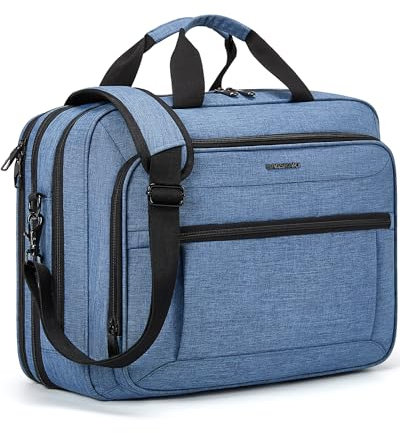 bagsmart Laptop Bag, 17.3 Inch Briefcase for Men Women Large Laptop Case Expandable Computer Bag School Work Office Travel Business (Navy Blue)