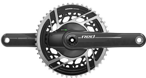 SRAM RED AXS Power Meter Crankset - 165mm, 2X 12-Speed, 46/33t, 8-Bolt Direct Mount, Dub Spindle Interface, Natural