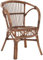 Klassischer Flecht-Sessel im skandinavischem Stil/Korb-Stuhl aus Natur-Rattan (Braun)