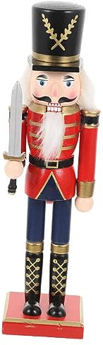 ABOOFAN Casse-Noisette De Noël 30 Cm Soldat Casse-Noisette en Bois Décorations De Fête De Noël