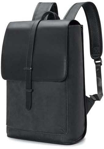 SPAHER Zaino di Pelle Zaino Bagaglio a Mano 40x30x15 British Airways Wizzair Zaino Porta PC 15,6 Pollici Laptop Zaino Uomo Pelle Zaino Antifurto Zaino da Viaggio Uomo Donna