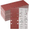 Sruhrak 50 Stück 93 x 230mm Schleifpapier Set, 40 Körnung Rechteckiges Schleifpad mit Klettverschluss 8 Löcher Schleifblatt für Rechteckschleifer Bosch-Schleifer