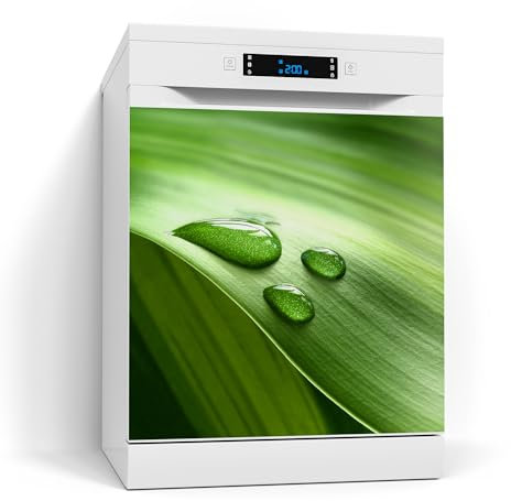 DEQORI Magnetfolie für Spülmaschine 60x60 cm | Motiv Tropfen der Reinheit | dekorative Magnetmatte Geschirrspüler Schutz | Magnet Deko-Folie selbstklebend, magnetisch & wasserabweisend