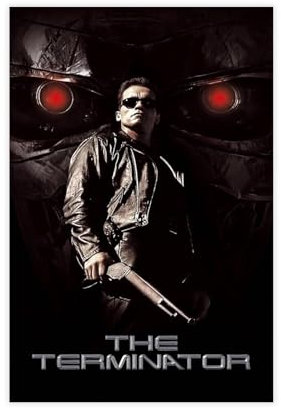 ahnld Filmplakat Terminator (1984) Filmplakat Terminator Leinwandposter Schlafzimmer Dekor Landschaft Büro Zimmer Dekor Geschenk 50 x 75 cm