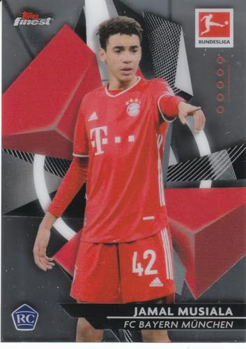 Jamal Musiala Rookie Bayern Saison 2019/20 Topps Finest Fußball Sammelkarte 82