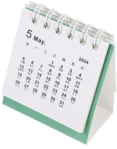 SHOWERORO Tischkalender Stehend Mit Monatsübersicht Kompakt Und Platzsparend Für Home Office Und Schreibtisch Tägliche Planung Und Notizen