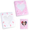 Jiayaus 2 Stück Photocard Binder, 3 Zoll Kpop Photocard Holder, 40 Taschen Herz Mini Fotoalbum, Fotokartenhalter für das Sammeln Von Fotos und Postkarten(Weiß, Rosa)