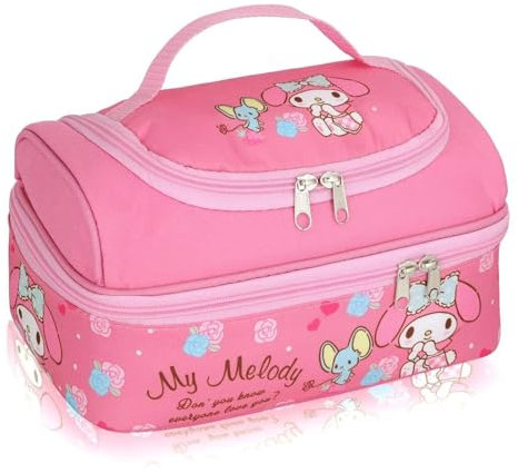 Hemasa Kuromi - Lonchera con compartimento grande para el trabajo, viajes, bolsa de Hello Kitty, rosa, 21