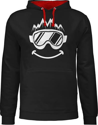 Shirtracer - Pullover Herren Frauen Hoodie Kontrast zweifarbig - Snowboard, und mehr - Snowboard Geschenk Ski Fahren Geschenk Apres Ski Geschenke Skifahrer Geschenkideen Snowboarder Geschenke lustig