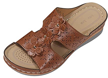 gartenschlapfen deals Hausschuhe Damen Sommer Offen Orthopädische Hausschuh Plateau Pantoletten Schwarz Schuhe Sandalen Stiefeletten Mit Wechselfußbett Kinder 27 Beige Breite Füße Flach Women'S