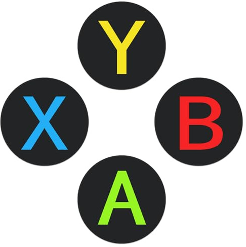 ABYX Silikon-Gaming-Untersetzer, Spielzimmer-Dekor, Tischmatte, schwarze Getränkeuntersetzer, Geburtstag, Ostern, Geschenke für Freund, Ehemann, Vater, Gamer, 4er-Set