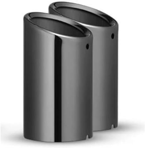 WzFacai6 Hochleistungs-Endrohr für Autoabgasanlagen Edelstahl Auspuff Endschalldämpfer für Audi A1 A2 A3 A4 B8 2009-2016 Q5 2009-2012 Langlebig und Rostfrei,B/7cm-black