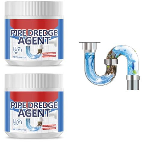 Rohrreiniger, 2025 Neu Abflussreiniger Extrem Stark, Abflussreiniger WC Reiniger, Toilet Cleaner Kloreiniger Extra Stark Reinigungsmittel für Küche und Bad (2)