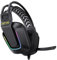 Adjustable Gaming Headset, Customizable Gaming Headset Versatile Gaming Headset with Soft Memory Foam Ear Cushions Volume Control Rotatable Mic for PC Laptop Game Console (Black)